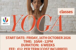 Poster for Yoga Classes, Friday, 16th October 2026