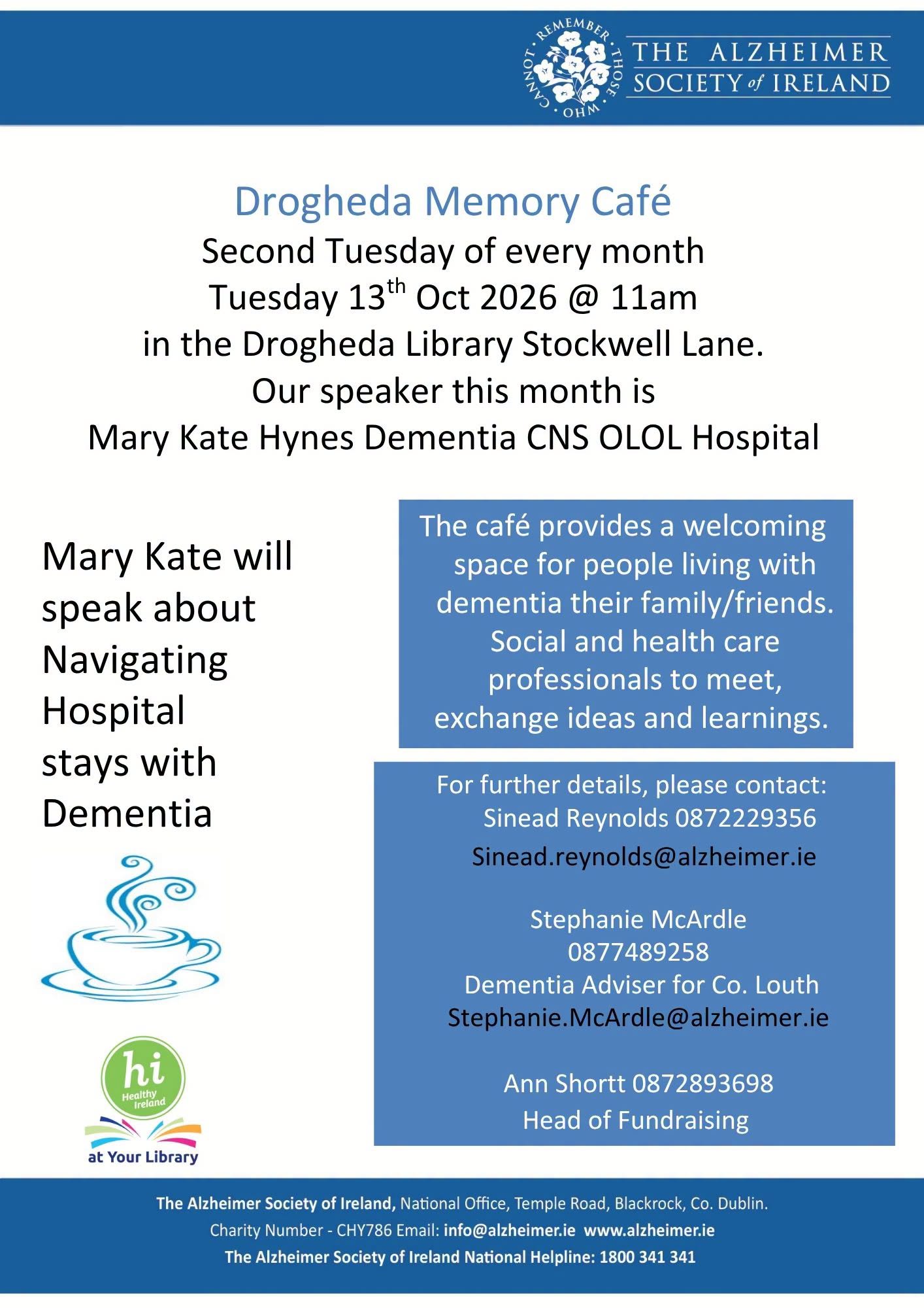 Drogheda Memory Cafe 13th October