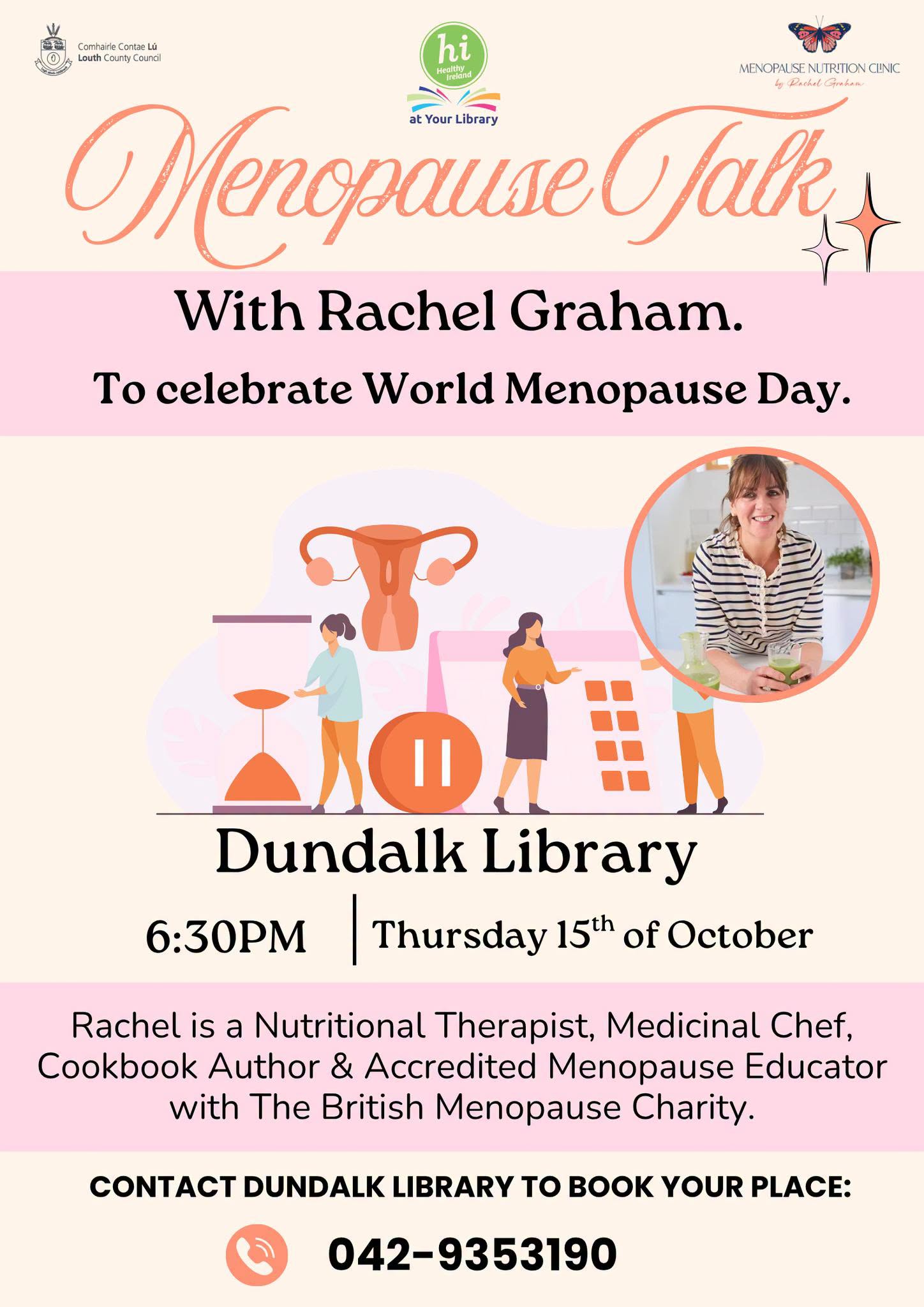 Poster for Menopause Talk, Thursday, 15th of October
